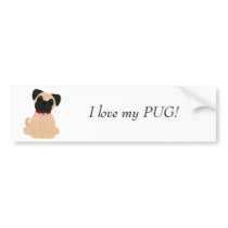 Pug Bumper Sticker