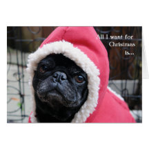 Pug Christmas Card