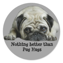 Pug Clown At Heart Sticker