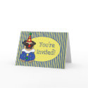 Pug Clown Birthday Invitation cards