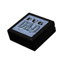 Pug DAD Keepsake Boxes