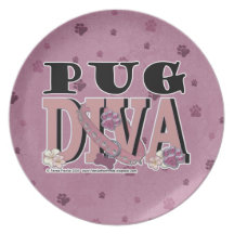 Pug DIVA Dinner Plate