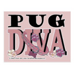 Pug DIVA Postcards