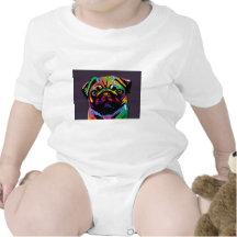Pug Dog Baby Bodysuit