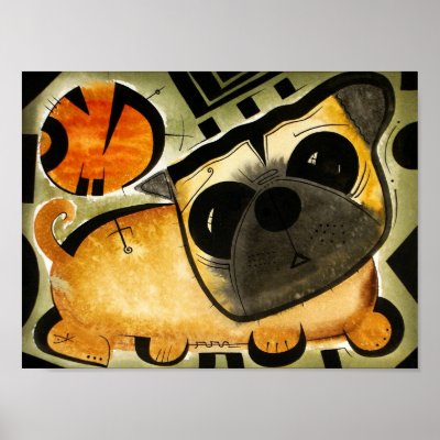 Pug Dog dk_2005aug8o Print by pugcasso