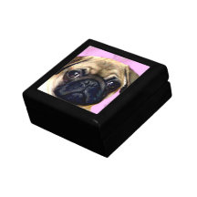 Pug dog jewelry box