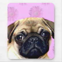 Pug dog mouse pad
