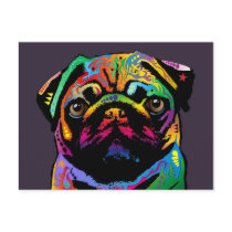 Pug Dog Post Card