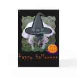 Pug Dog Princess Halloween Card