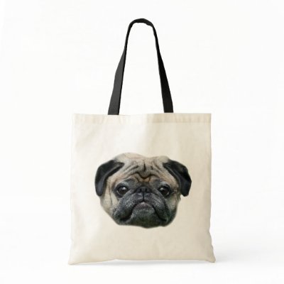 Pug dog tote bag