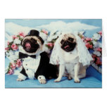 Pug Dog Wedding Card