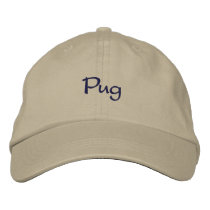 Pug Embroidered Baseball Cap