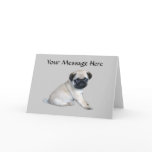 Pug Greeting Card
