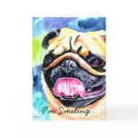 Pug Greeting Card