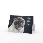 Pug Greeting Card
