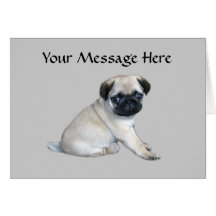 Pug Greeting Card