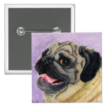 Pug Grin Buttons