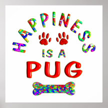Pug Happiness Print