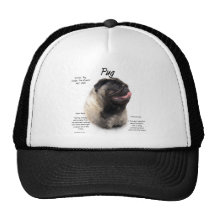 Pug History Design Mesh Hats