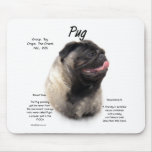 Pug History Design mousepads