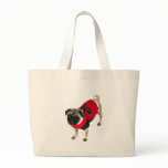 Pug in Holiday Sweater bags