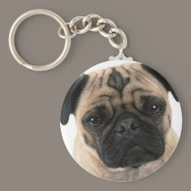 pug key chain keychains