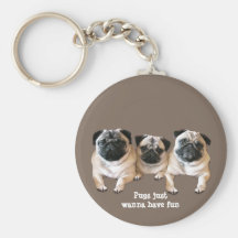 Pug Keychain