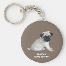 Pug Keychain