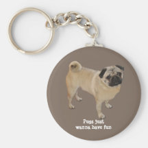 Pug Keychain