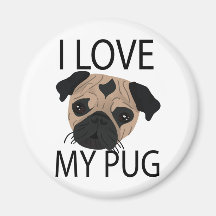 Pug Love! Refrigerator Magnet