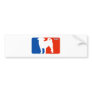 Pug Major League Dog Bumper Sticker