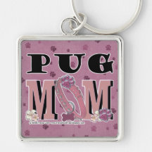 Pug MOM Key Chain