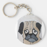 pug on  a key key chains