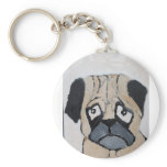 pug on  a key key chains