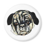 Pug painting on canvas Magnet