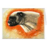 Pug Pastel Portrait Greeting Cards