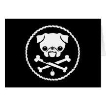 Pug Pirate Card