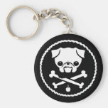 Pug Pirate Keychains