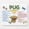 Pug Property Laws 4 mousepads
