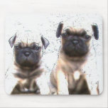 Pug puppies mousepad