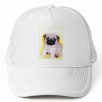 Pug puppy baseball cap trucker hat