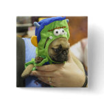 Pug Puppy Frankenpug 2 Button, Pin