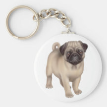Pug Puppy Keychain