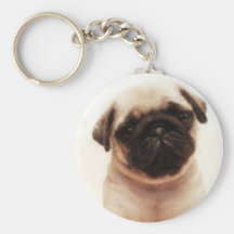 Pug puppy keychain