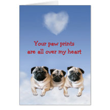 Pug Puppy Love Card