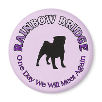 PUG RAINBOW BRIDGE SYMPATHY KEYCHAIN - DOG PET
