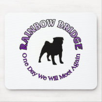 PUG RAINBOW BRIDGE SYMPATHY KEYCHAIN - DOG PET