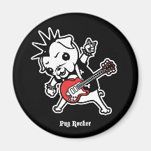 Pug Rocker Magnets
