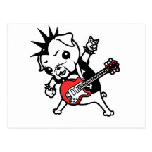Pug Rocker Postcard