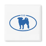 Pug Silhouette Magnet
